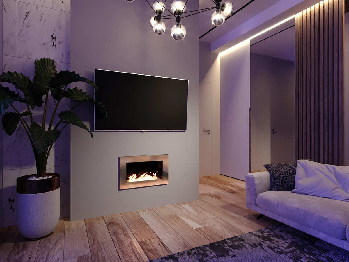 Биокамин "Русский огонь" Барокко 650V встраиваемый с декоративным стеклом (стемалитом) по цене 33 350 руб.