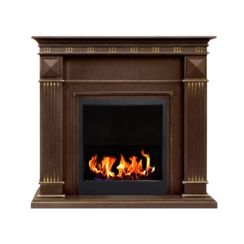 Биокамин в портале "Русский огонь" Эдвард с защитным и декоративным стеклом