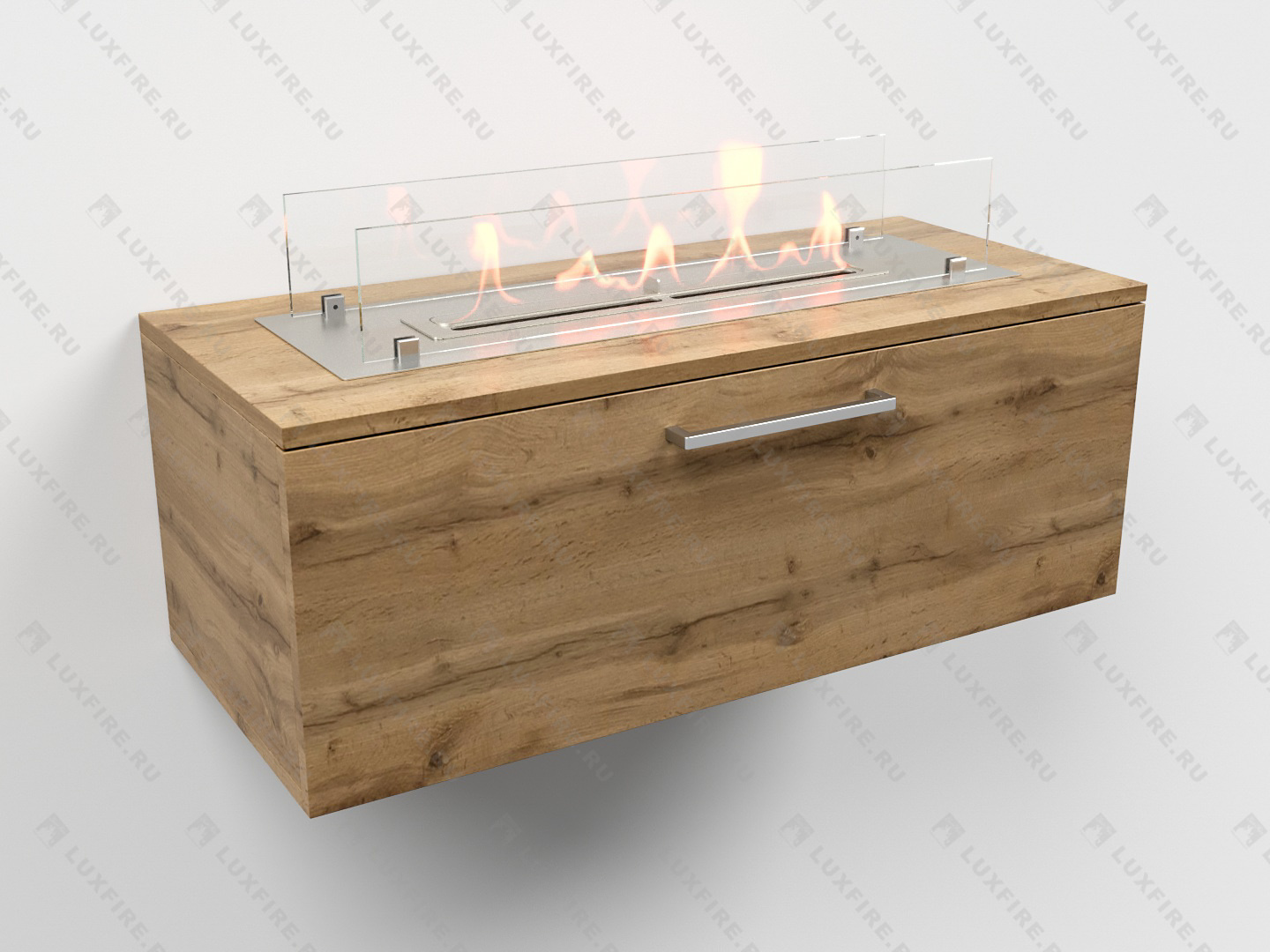 Тумба универсальная Lux Fire "Варвара" 800, дуб вотан, с биокамином 450 XS Тумба универсальная Lux Fire "Варвара" 800, дуб вотан, с биокамином 450 XS