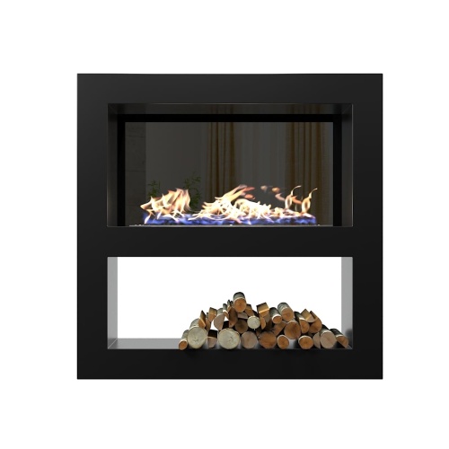 Биокамин "Русский огонь" Лобби 1300 встраиваемый с декоративным стеклом (стемалитом)