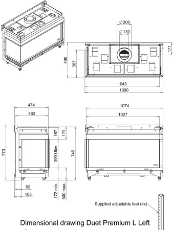 Газовый камин Faber Duet L
