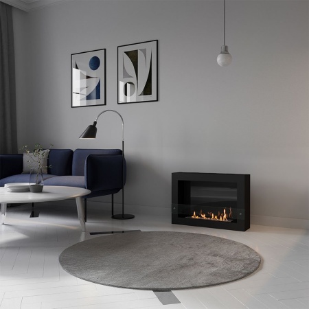 Биокамин SteelHeat WALL ONE 800 черный, стекло, стемалит по цене 33 285 руб.